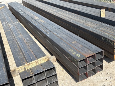 Quantity of (9) 5 in x 4 in x 20 ft 11 GA Rectangle Tubing (Unused)
