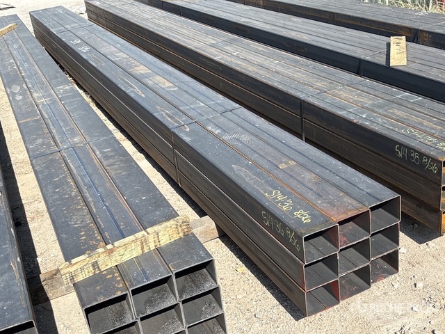 Quantity of (9) 5 in x 4 in x 20 ft 11 GA Rectangle Tubing (Unused)
