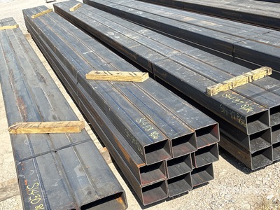 Quantity of (9) 5 in x 4 in x 20 ft 11 GA Rectangle Tubing (Unused)