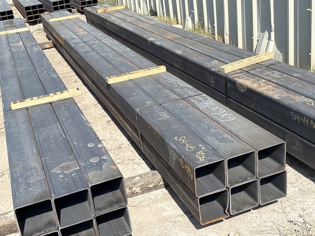 Quantity of (6) 6 in x 6 in x 3/16 in x 20 ft Square Tubing (Unused)