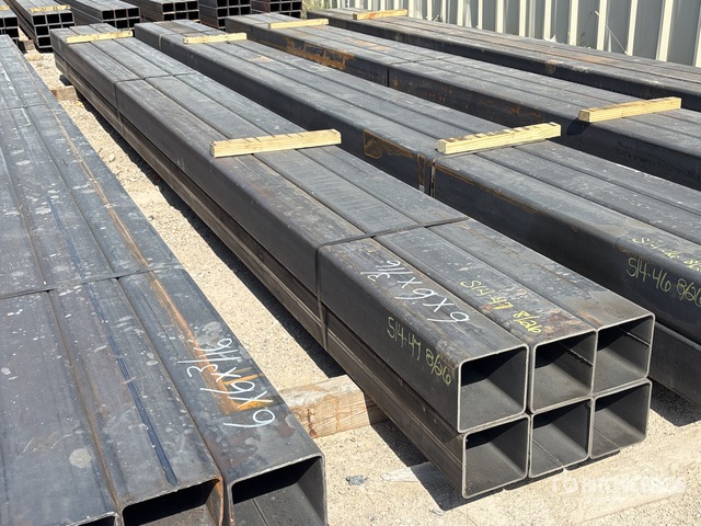 Quantity of (6) 6 in x 6 in x 3/16 in x 20 ft Square Tubing (Unused)