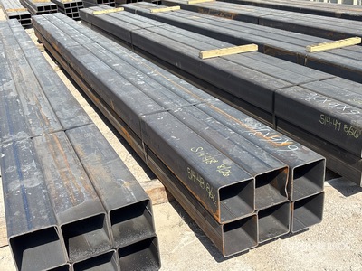 Quantity of (6) 6 in x 6 in x 3/16 in x 20 ft Square Tubing (Unused)