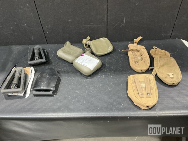 (33) Entrenching Tools, (57) Canteens, (97) Tool Carriers & Assorted Items