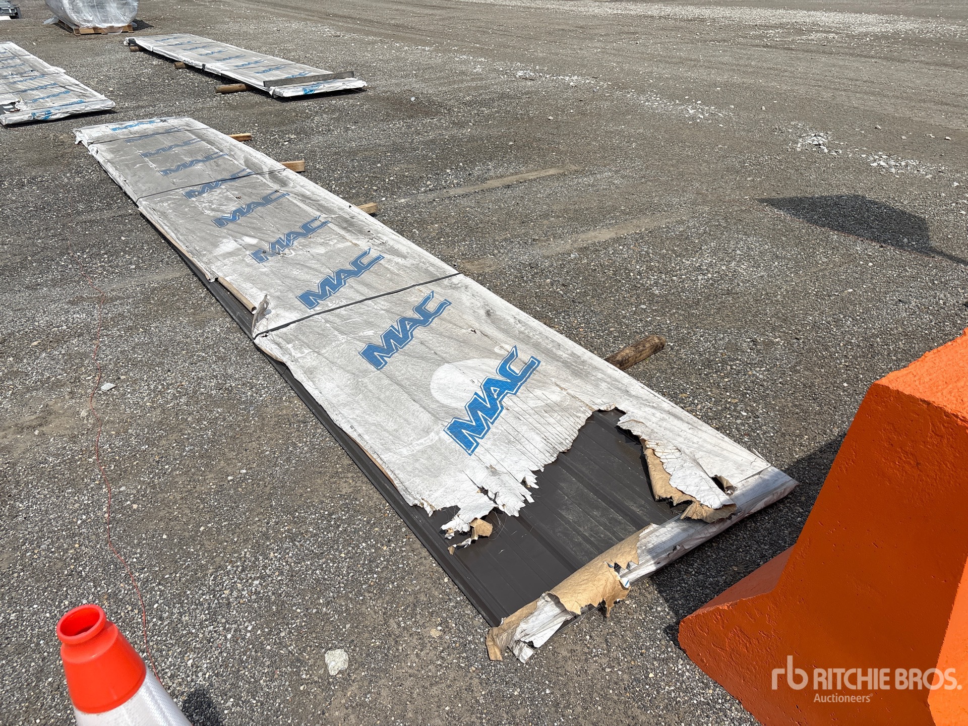 Quantity of (13) 3 ft Wide 29Ga Burnished Slate Roofing