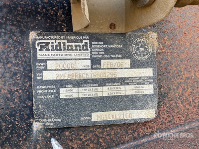 2007 Midland XL2100 28 ft T/A Pup End Dump Trailer