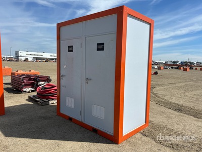 2026 Jobsite 85 in x 48 in 2 Person Skid-Mounted Portable Toilet (Unused)