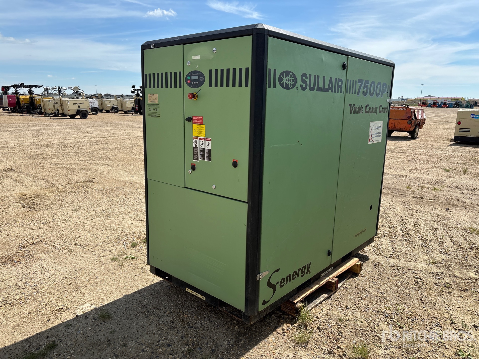 2014 Sullair 7512PS Skid-Mounted Electric Air Compressor