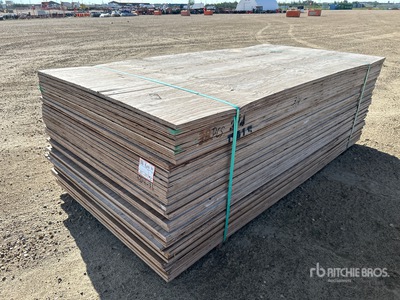 Quantity of (40) 4 ft x 8 ft x 3/4 in DFP Plywood ادوات صناعية متنوعة (Unused)