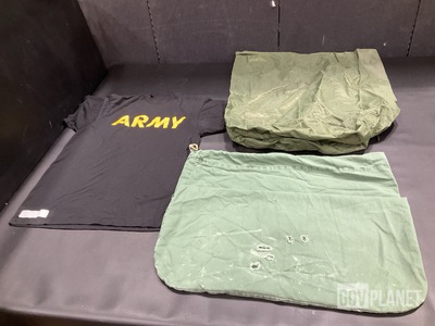 (111) T-Shirts, (55) Barracks Bags, (34) Clothing Bags & Assorted Items