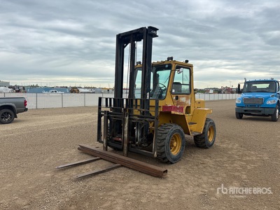 1990 Cat R80 8000 lb Fork Extensions Rough Terrain Forklift