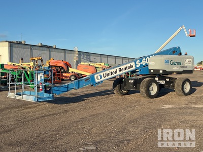 2016 Genie S-60X 4WD Diesel Telescopic Boom Lift