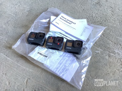 (3) GoPro Hero 8 Black Action Cameras