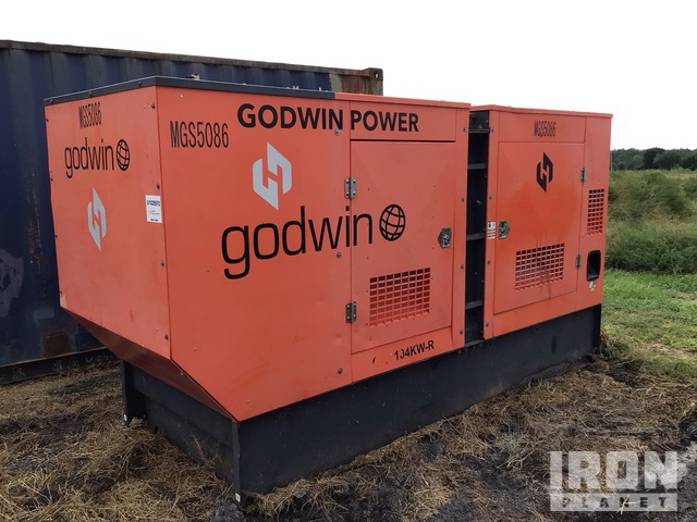 2015 Godwin GHP104KW-R 90 kW Skid-Mounted Generator Set