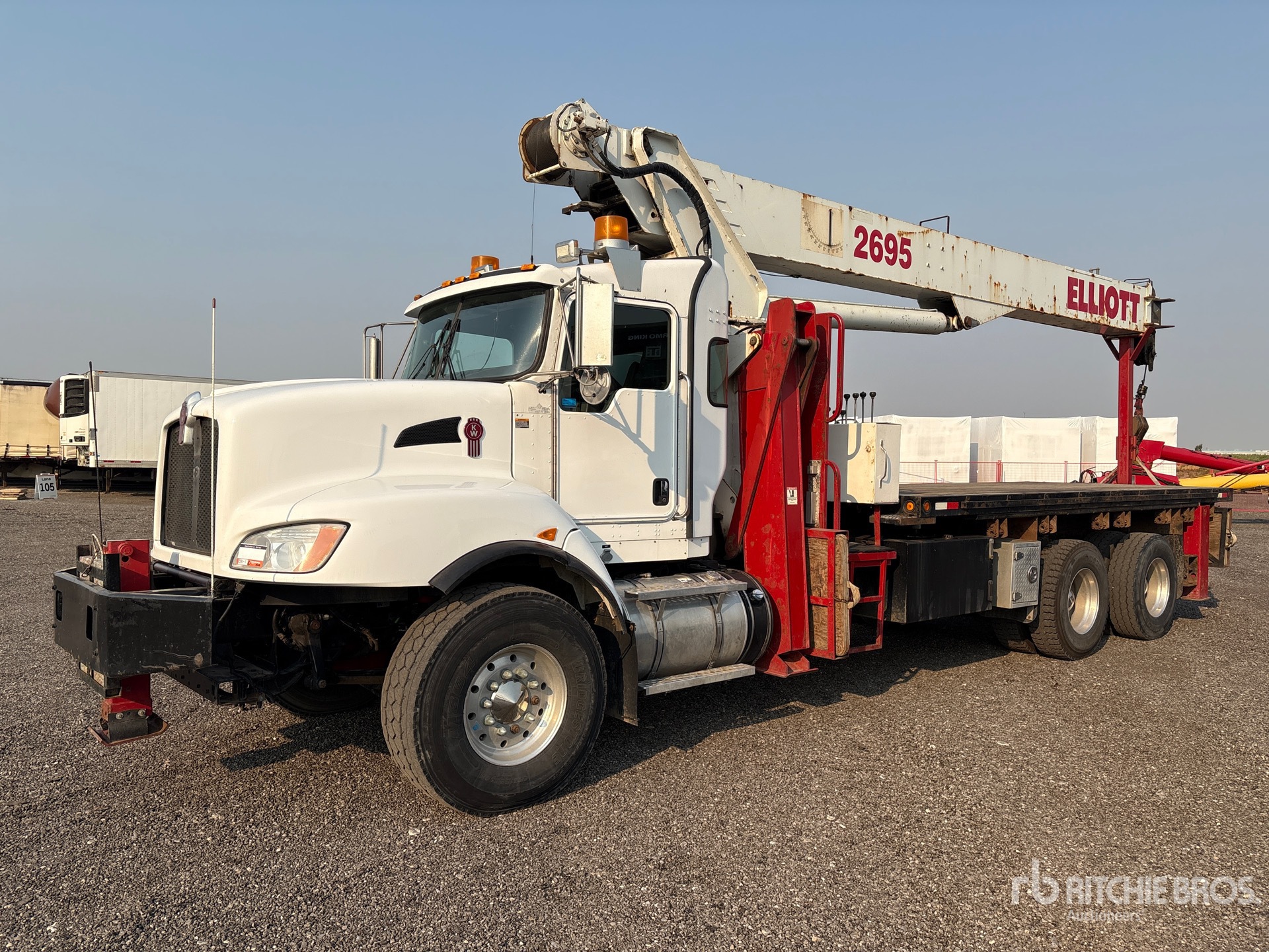 2012 Elliot 2695F 52000 lb Straight Boom on 2013 Kenworth T470 6x4 Boom Truck