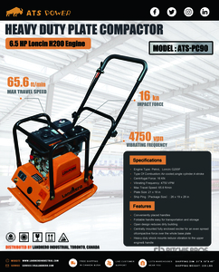 2026 ATS POWER ATS-PC90 Heavy Duty Vibratory Plate Compactor (Unused)