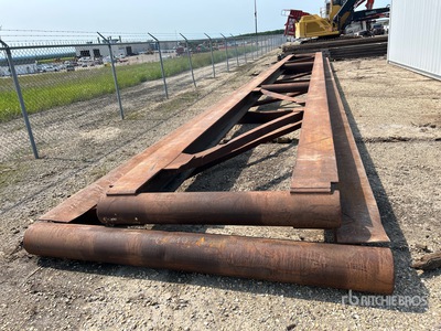 Quantity of (2) Heavy-Duty Steel Skids Varios, Equipo de perforacion