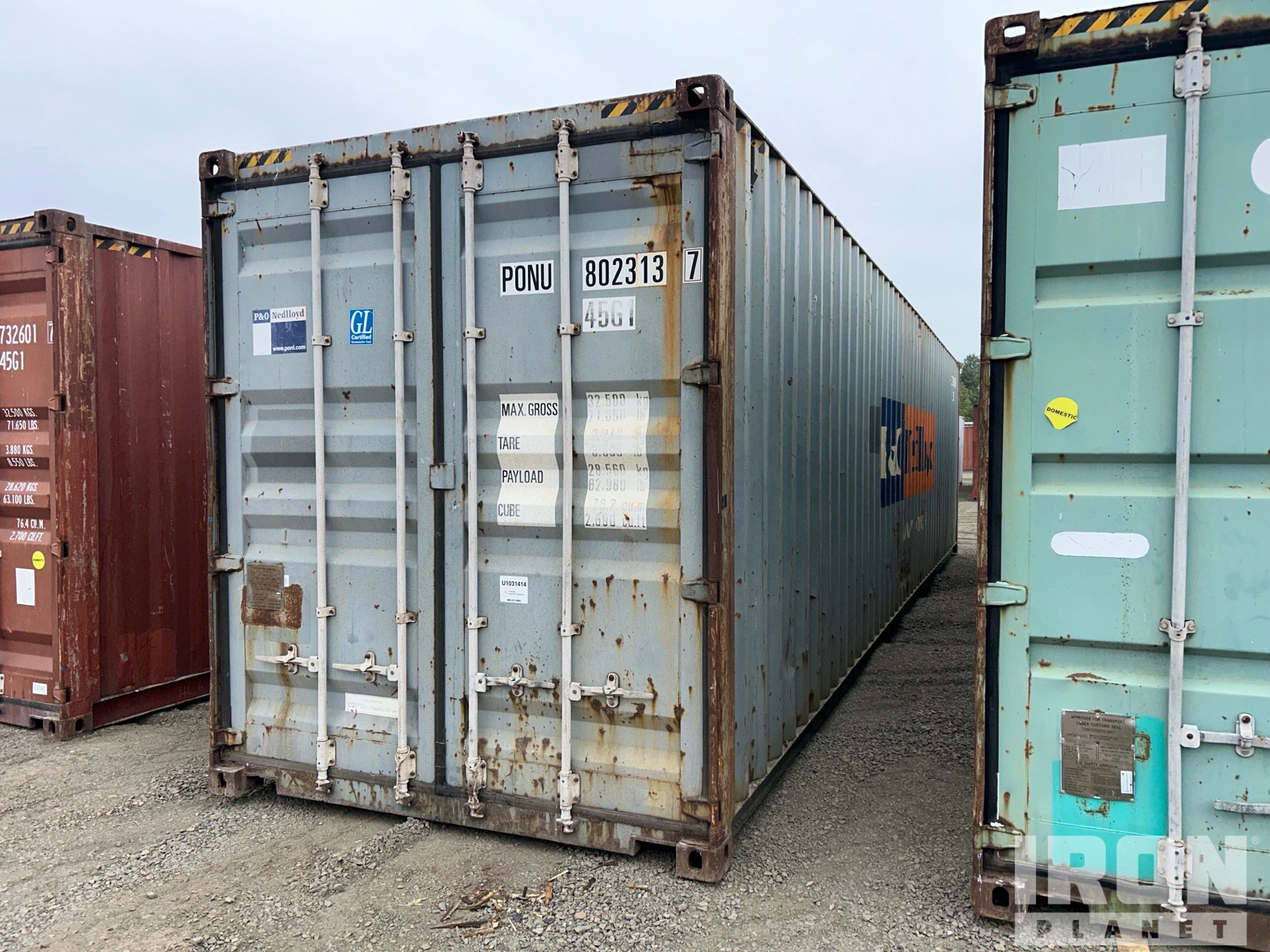 2004 40 ft High Cube Storage Container