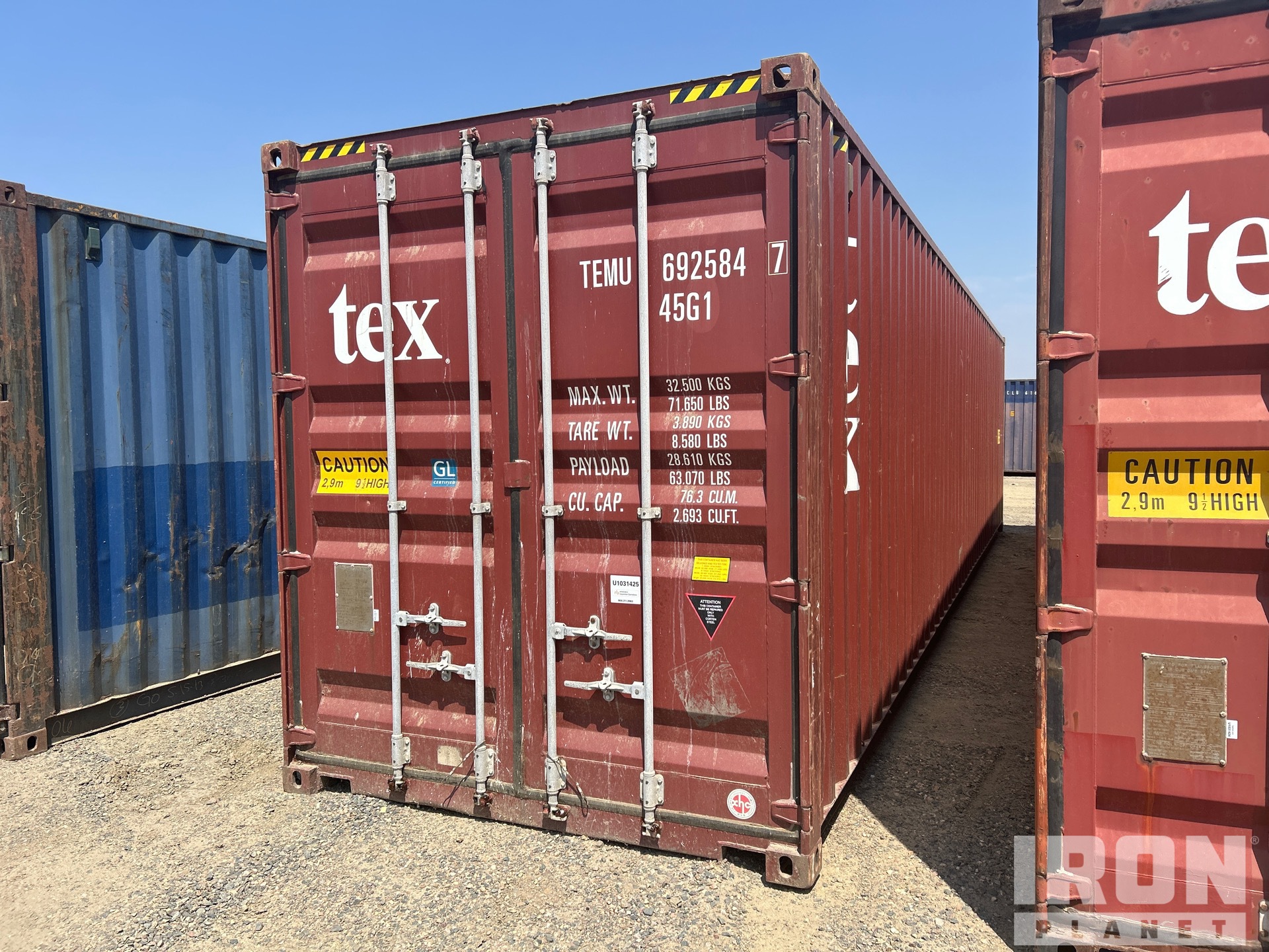 40 ft High Cube Storage Container