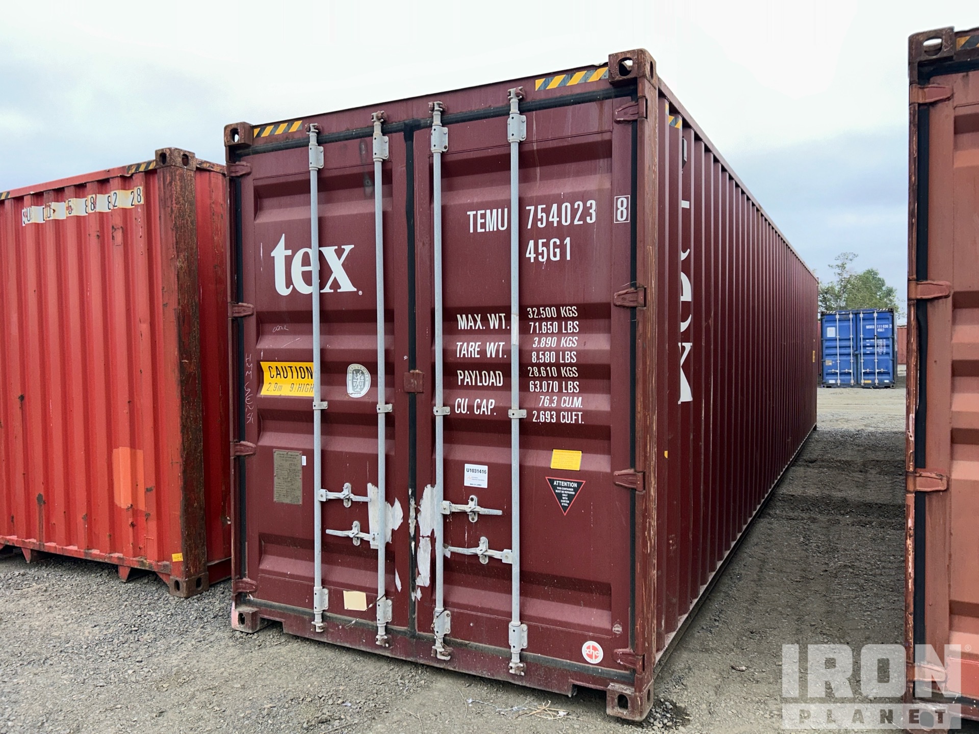 40 ft High Cube Storage Container