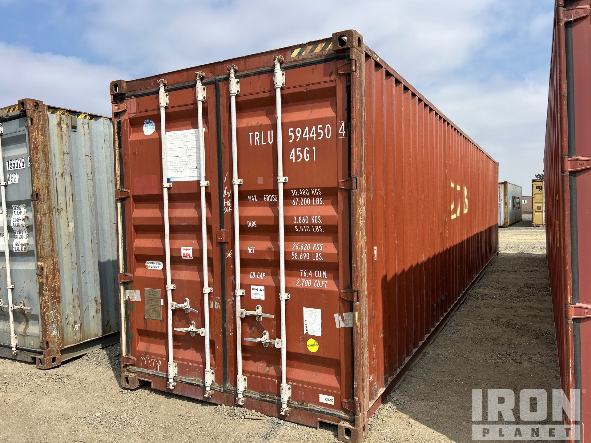 40 ft High Cube Storage Container