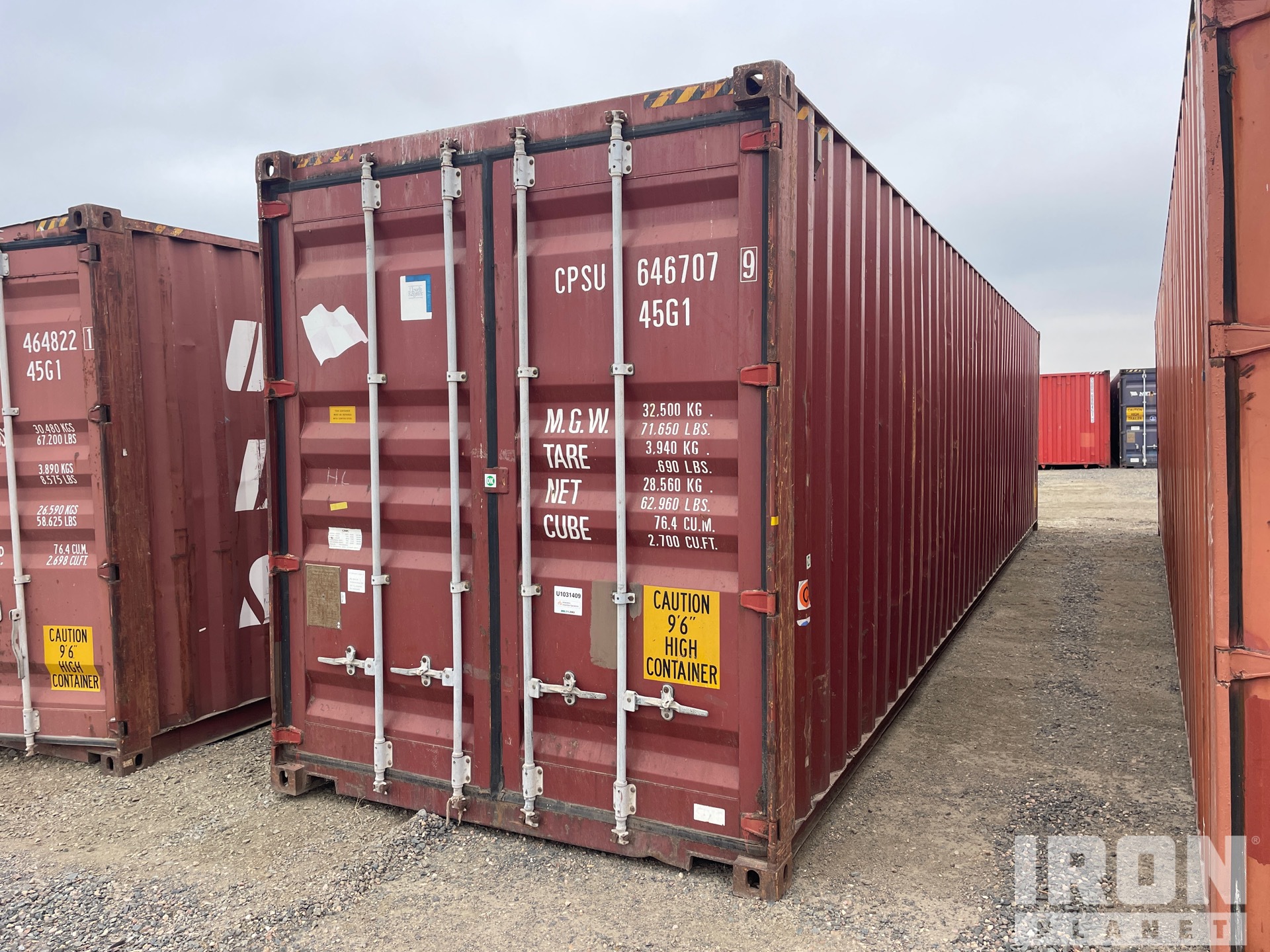 40 ft High Cube Storage Container
