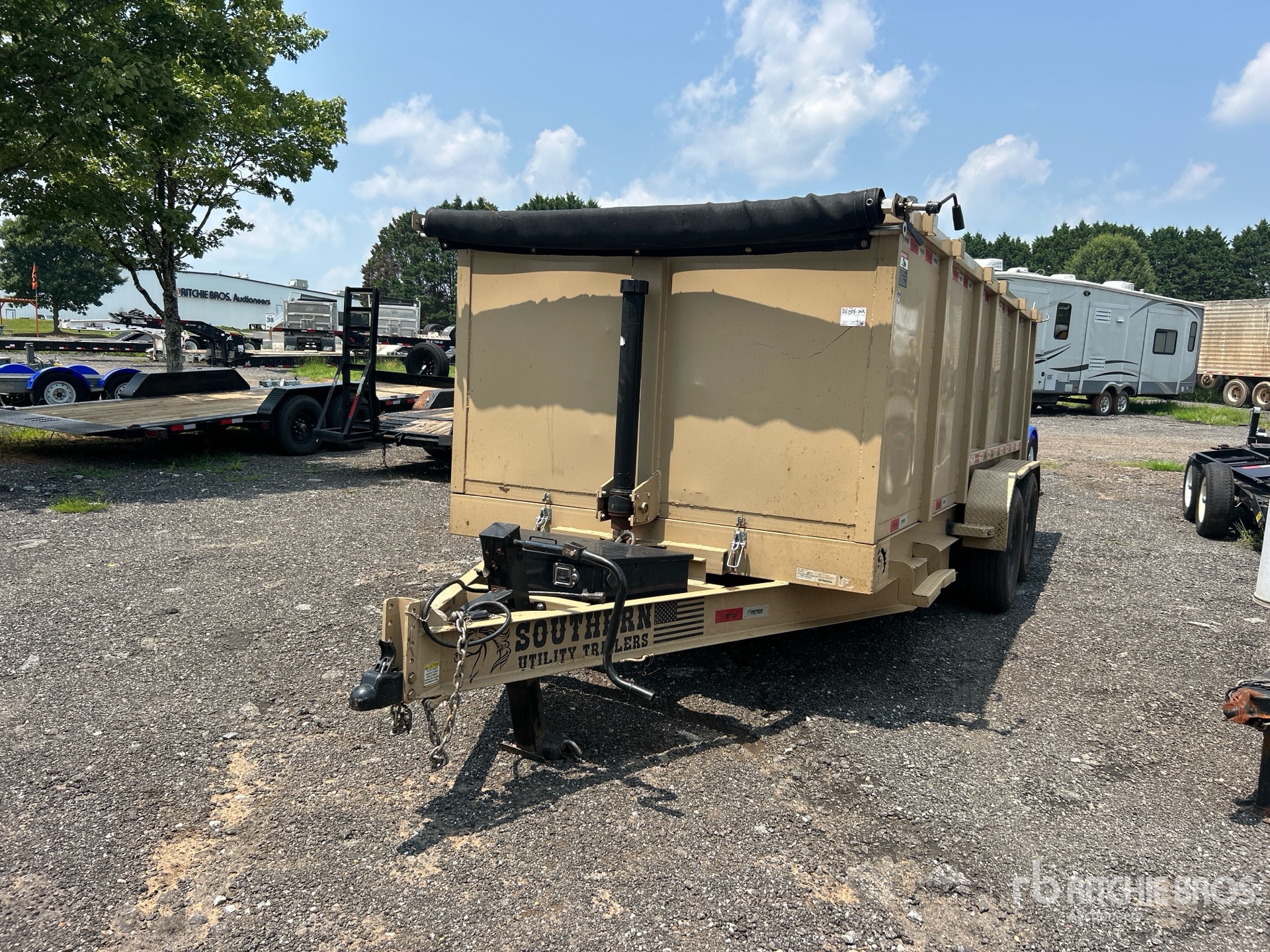 2024 Southern 7x16 16 ft T/A Dump Utility Trailer
