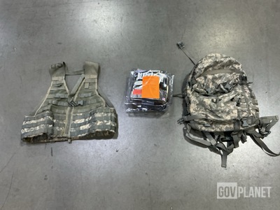 (12) Assault Packs, (12) Fighting Load Carriers, (4) Holsters & Assorted Items