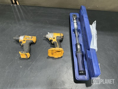 (5) Power Drills, (2) Wrenches, (2) Sockets & Assorted Items