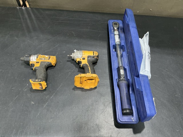 (5) Power Drills, (2) Wrenches, (2) Sockets & Assorted Items
