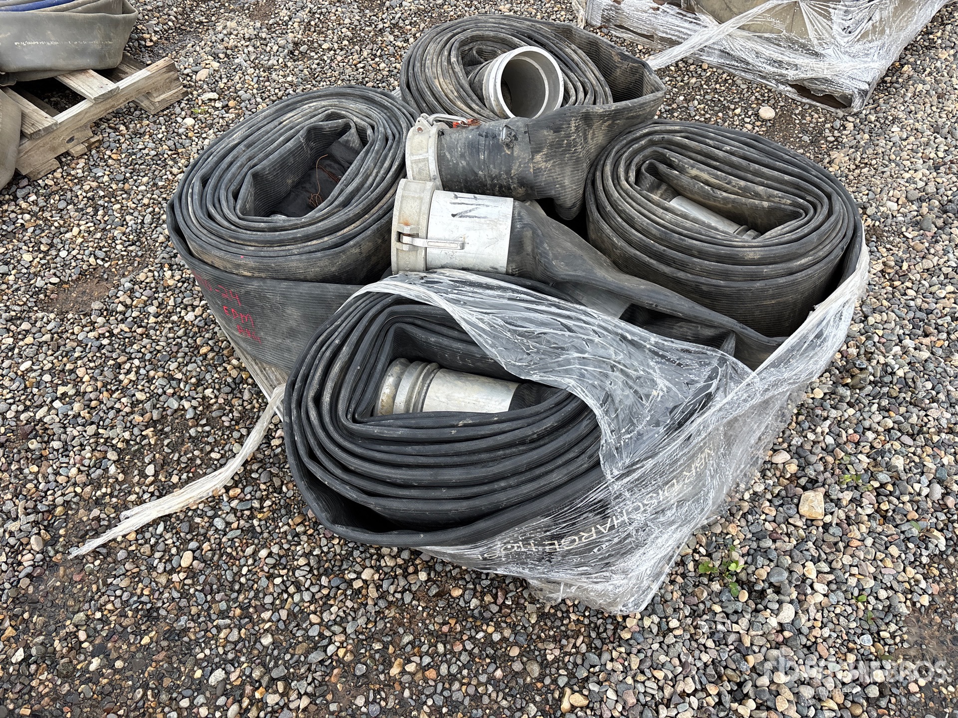 Quantity of 6 in Layflat Water Hose