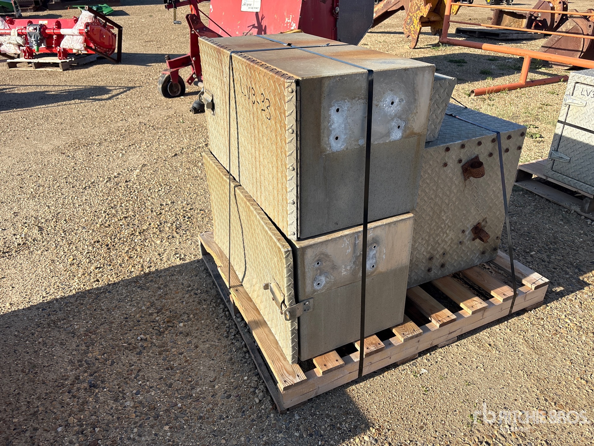 Quantity of (3) Aluminum Tool Box - Fits Truck