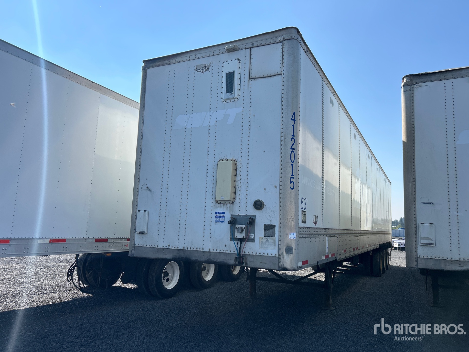 2012 Wabash 53 ft x 102 in Quad/A Van Trailer