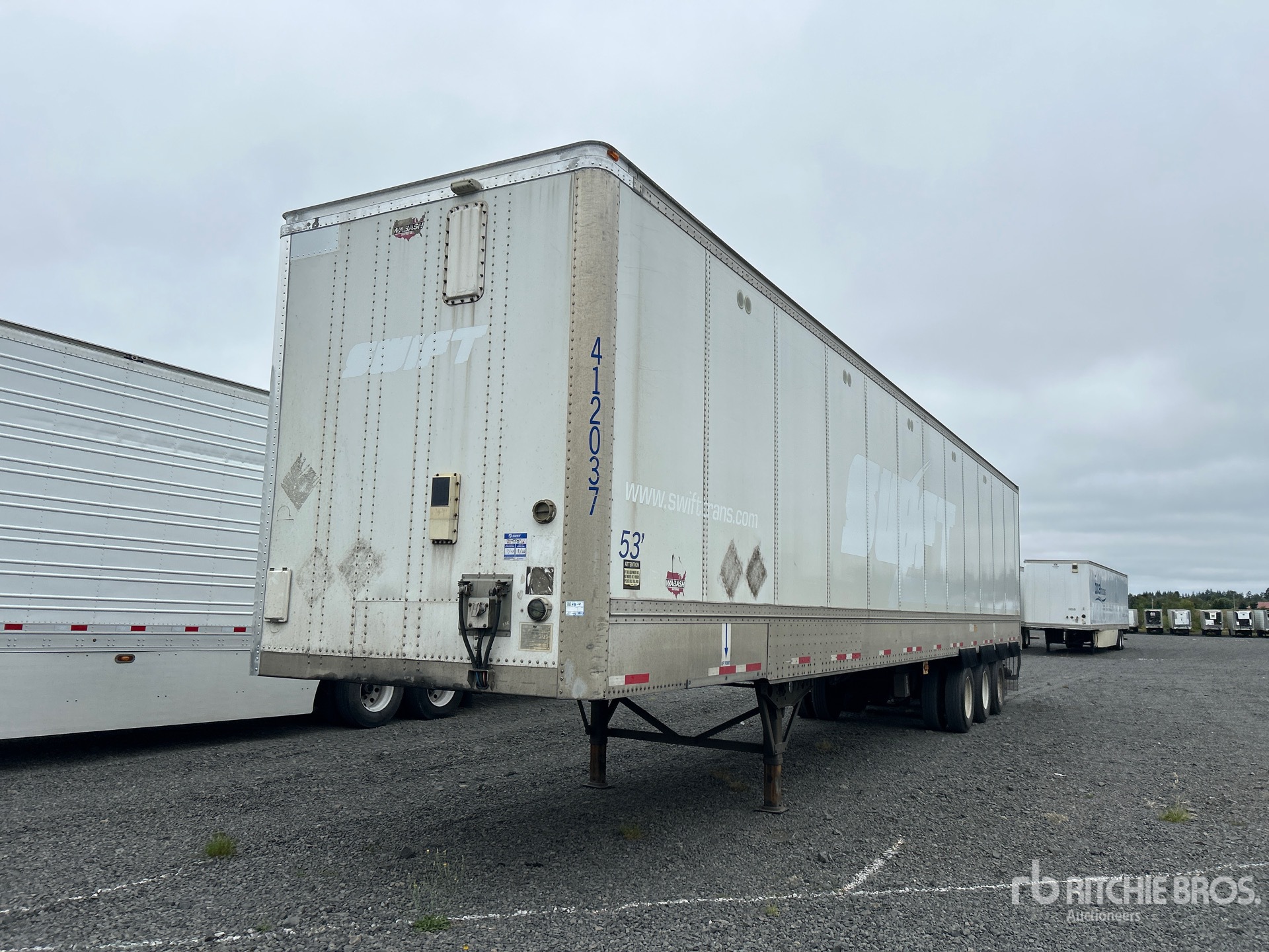 2012 Wabash 53 ft x 102 in Quad/A Van Trailer