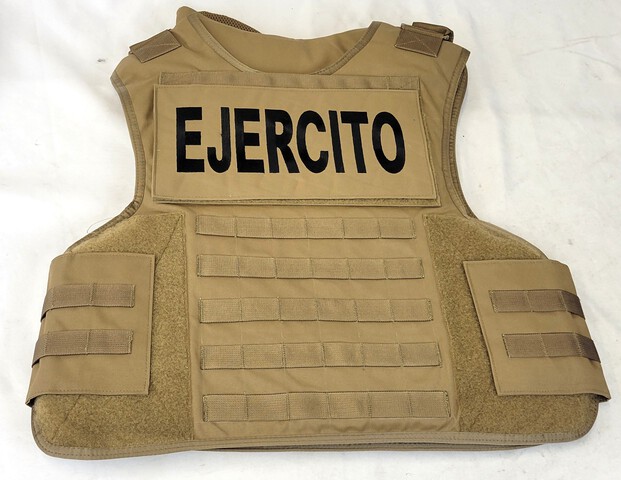 (1) Unused Coyote Police Vest w/ Ballistic Plates