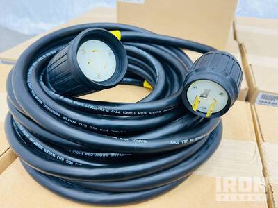 Quantity of (10) 20 Amp Hubbell Twist Lock NEMA L5-20 Power Cords (Unused)