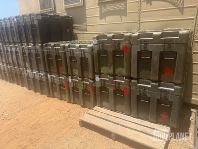 Lot of 20- Military Medical Supply/ Computer Transfer Cases Waterproof/stackable for easy transport. Divers
