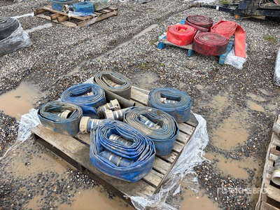 Quantity of (2) Pallets of 4 in Layflat Water Hose