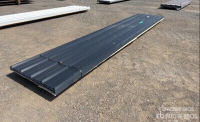 Quantity of (125) 3 ft x 16 ft Black Steel Siding Roofing Sheets Attrezzatura industriale (Unused)