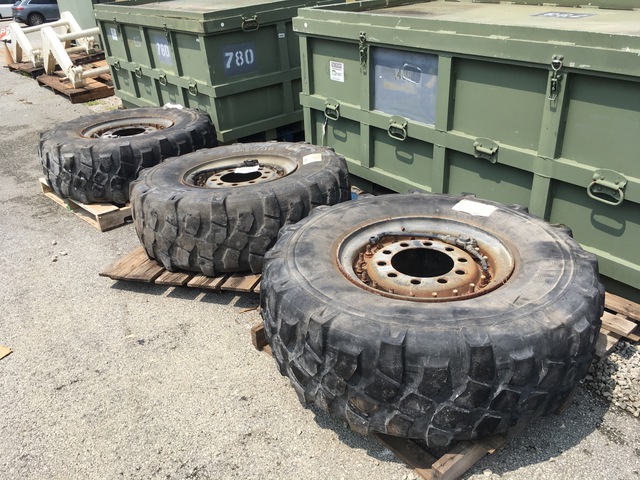 (3) Michelin 395/85R20 Tires w/Wheels