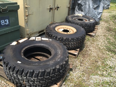 (2) Goodyear 395/85R20 Tires w/Wheels & (1) Goodyear 395/85R20 Tire