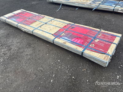 Quantity of (125) 3 ft x 12 ft Red Steel Siding Roofing Sheets (Unused)