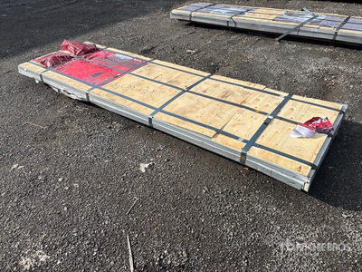 Quantity of (100) 3 ft x 10 ft Red Steel Siding Roofing Sheets (Unused)