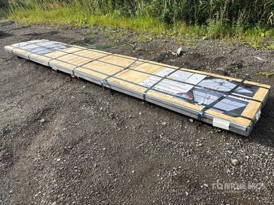 Quantity of (125) 3 ft x 16 ft White Steel Siding Roofing Sheets (Unused)