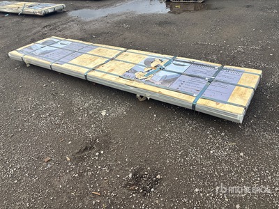 Quantity of (100) 3 ft x 12 ft Grey Steel Siding Roofing Sheets (Unused)