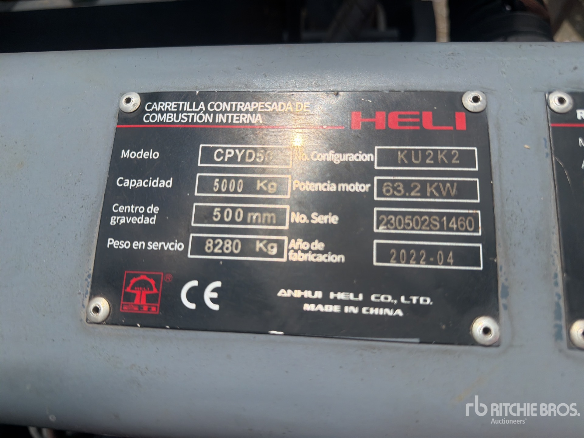 2022 Heli CPYD50-KU2K2 11000 lb Montacargas / Forklift