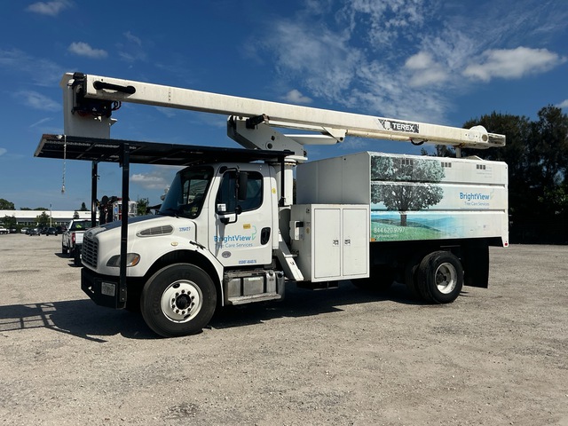 Terex XT Pro 60 60 ft on 2017 Freightliner M2 106 4x2 Forestry Chipper Body Bucket Truck