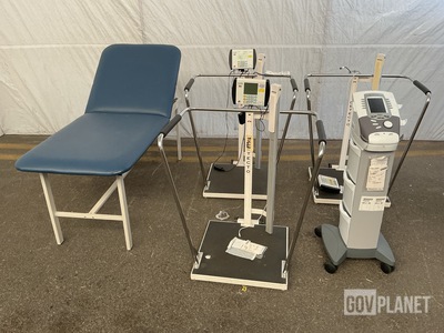 (1) Examination Table, (1) Electrotherapy Unit & Assorted Items