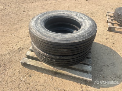 Quantity of (2) Aufine 11R24.5 اطارات المواصلات (Unused)