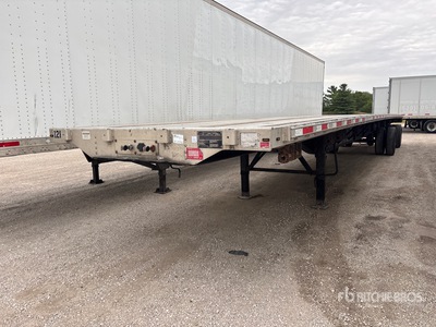 2016 Transcraft Eagle II 53 ft T/A Spread Axle Flatbed Trailer