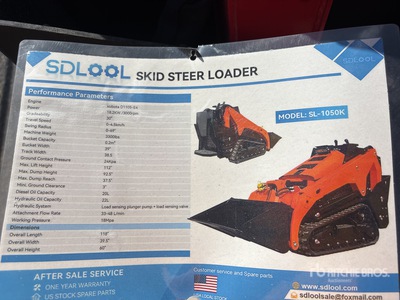 2026 SDLOOL SL-1050K Mini Compact Track Loader (Unused)